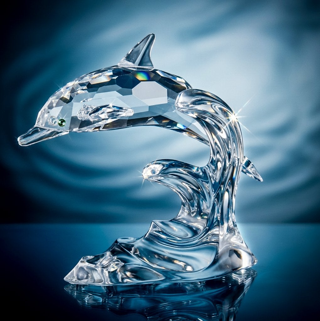 Svarowski Crystal line "dolfijn op golf " &  " hobbelpaard", Ophalen of Verzenden