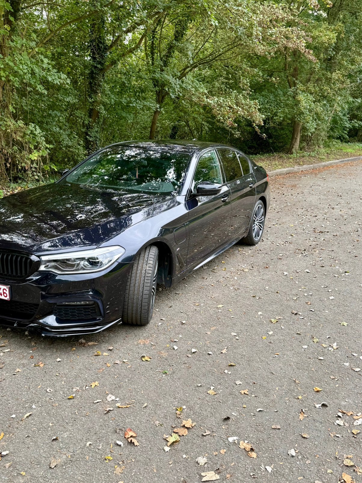 BMW 5 serie M-pack full option, Auto's, 4 cilinders, Zwart, Leder, 6 deurs
