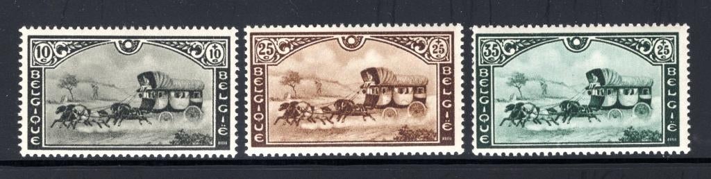 407/409 MNH 1935 - Postkoets uit het postmuseum., Ophalen of Verzenden, Postfris, Postfris