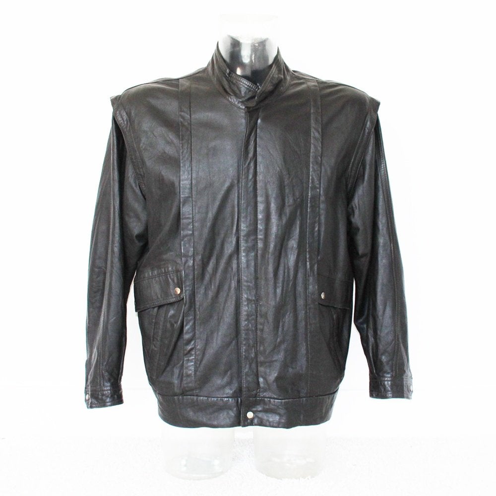 Belle veste en cuir pour homme 285* (taille 56) €70, -, Taille 56/58 (XL), Vintage, Comme neuf, Noir