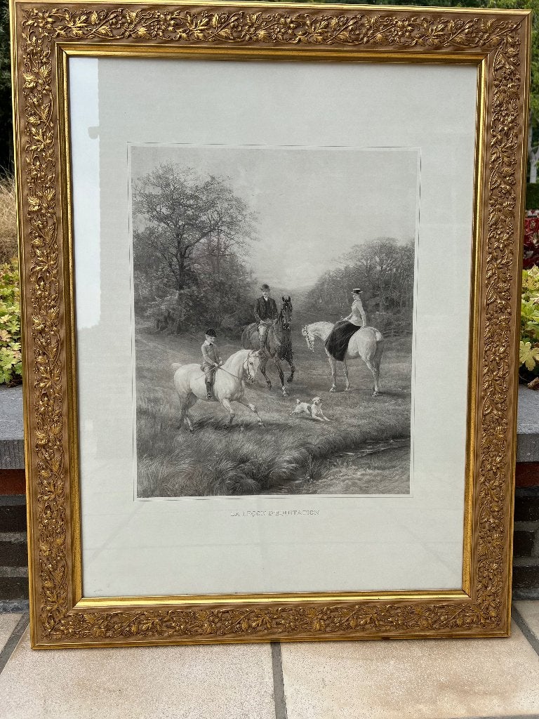 Schilderij, Antiek en Kunst, Kunst | Schilderijen | Klassiek, Paneel, Dieren, Klassiek, Print