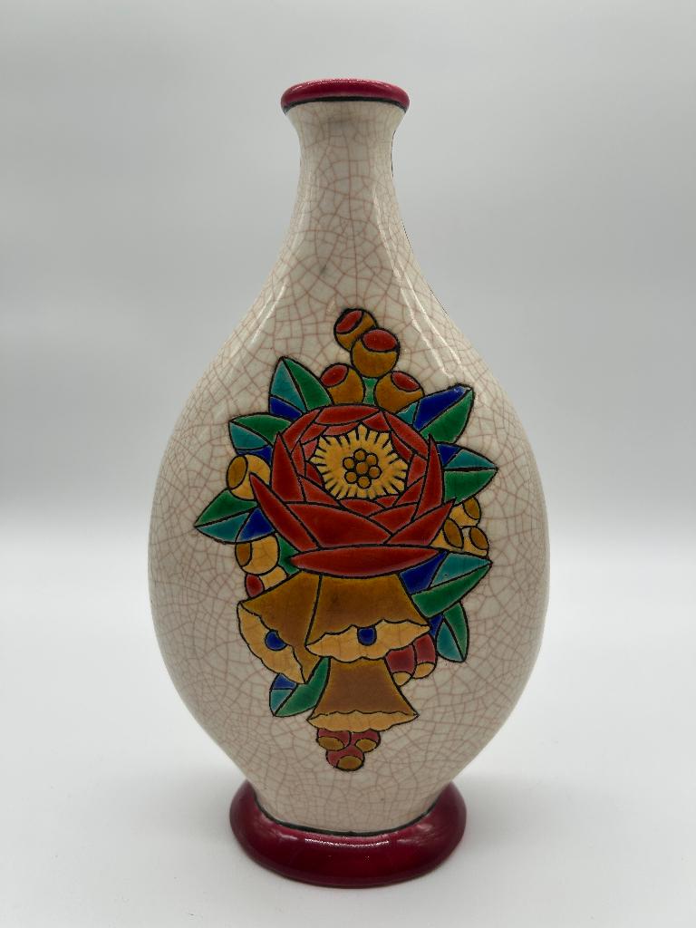 Vase ART DECO en émaux de Longwy, Enlèvement ou Envoi