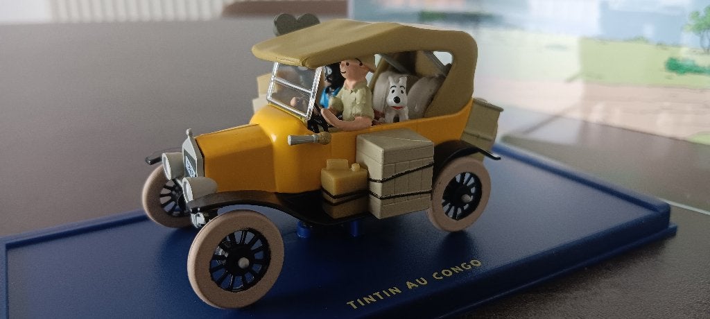La voiture Tintin de Tintin en Afrique (Congo), Enlèvement ou Envoi, Tintin, Utilisé, Statue ou Figurine