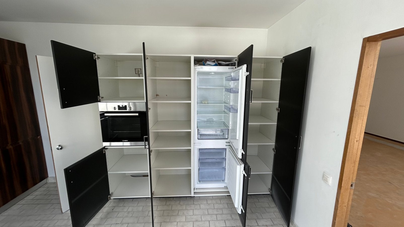 Cuisine a vendre, Synthétique, Enlèvement, Noir, Cuisine à mur double