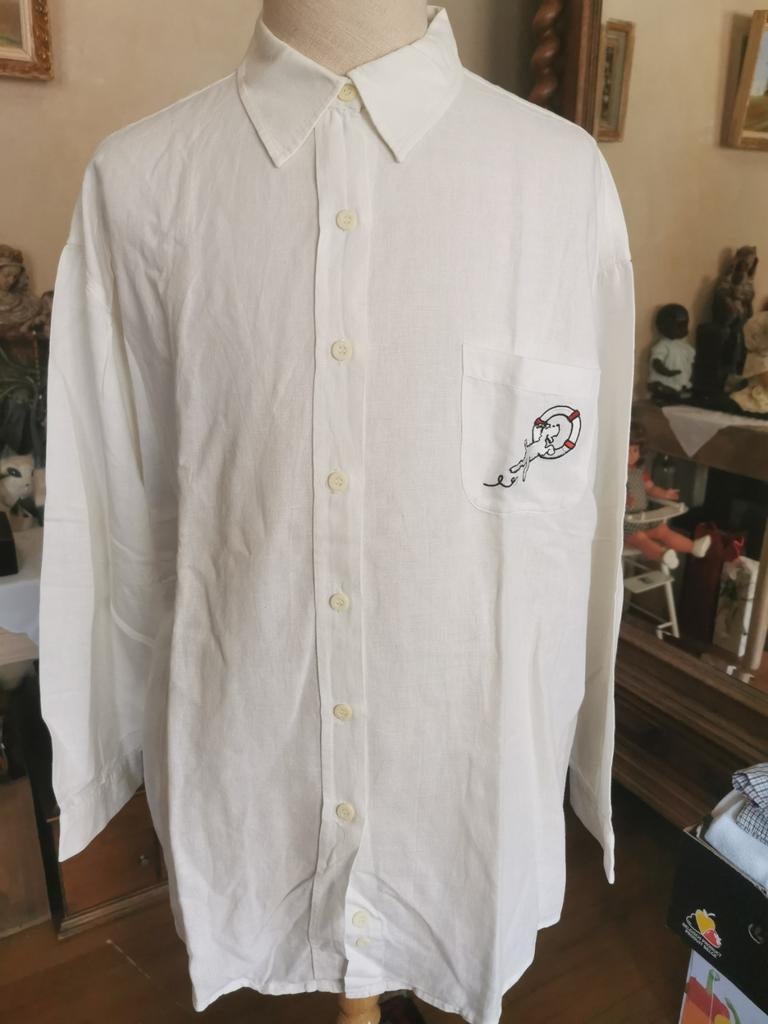 Heel mooie linnen bloes van Tintin, Ophalen, Maat 46/48 (XL) of groter
