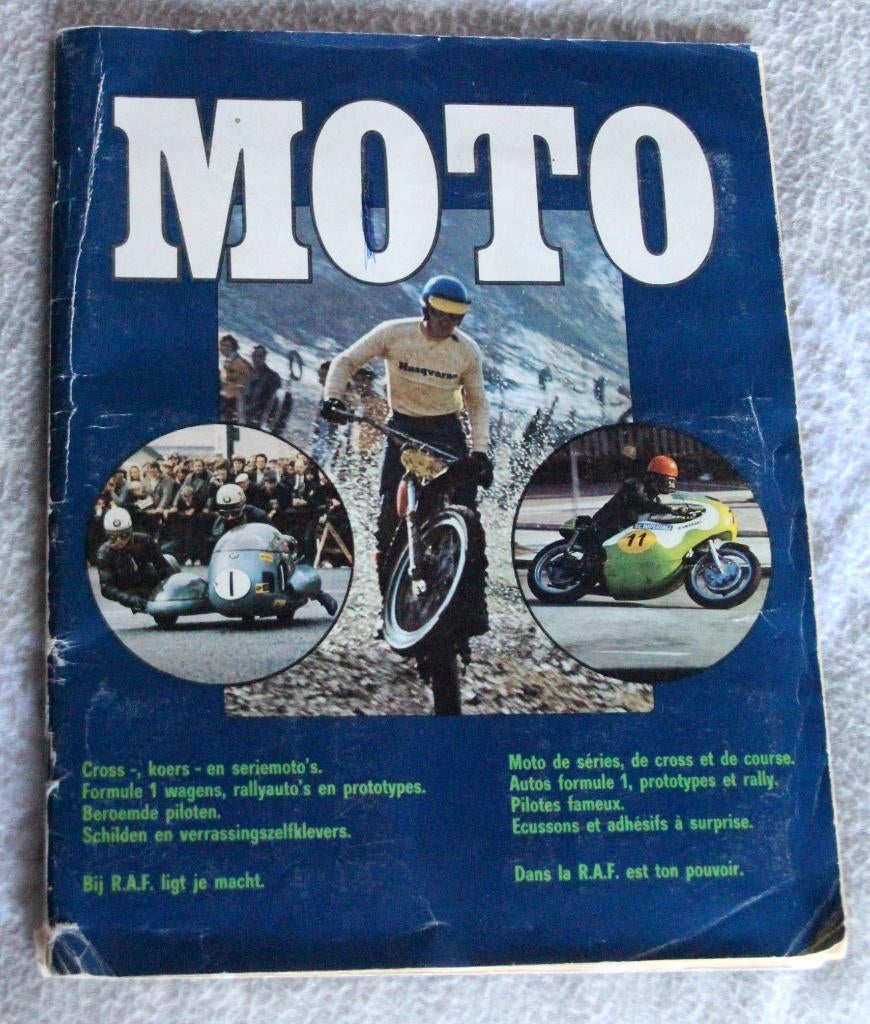 moto Cross Formule 1 superraf chromo boekje stickers, Envoi, Utilisé