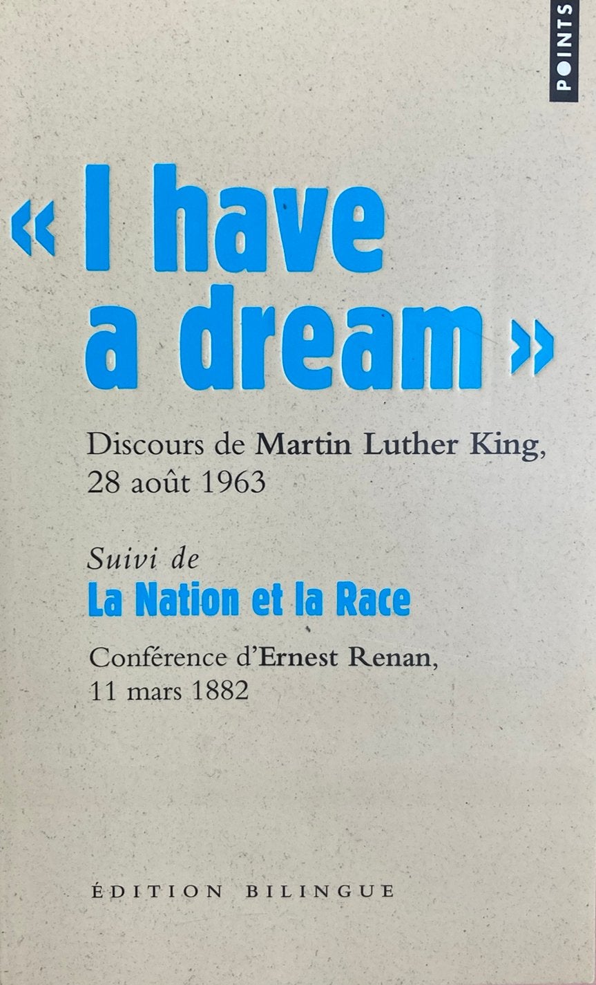 ´I Have A Dream’ discours de ML King + La Nation Et La Race, Boeken, Ophalen of Verzenden, Martin Luther  King, Ernest  Renan