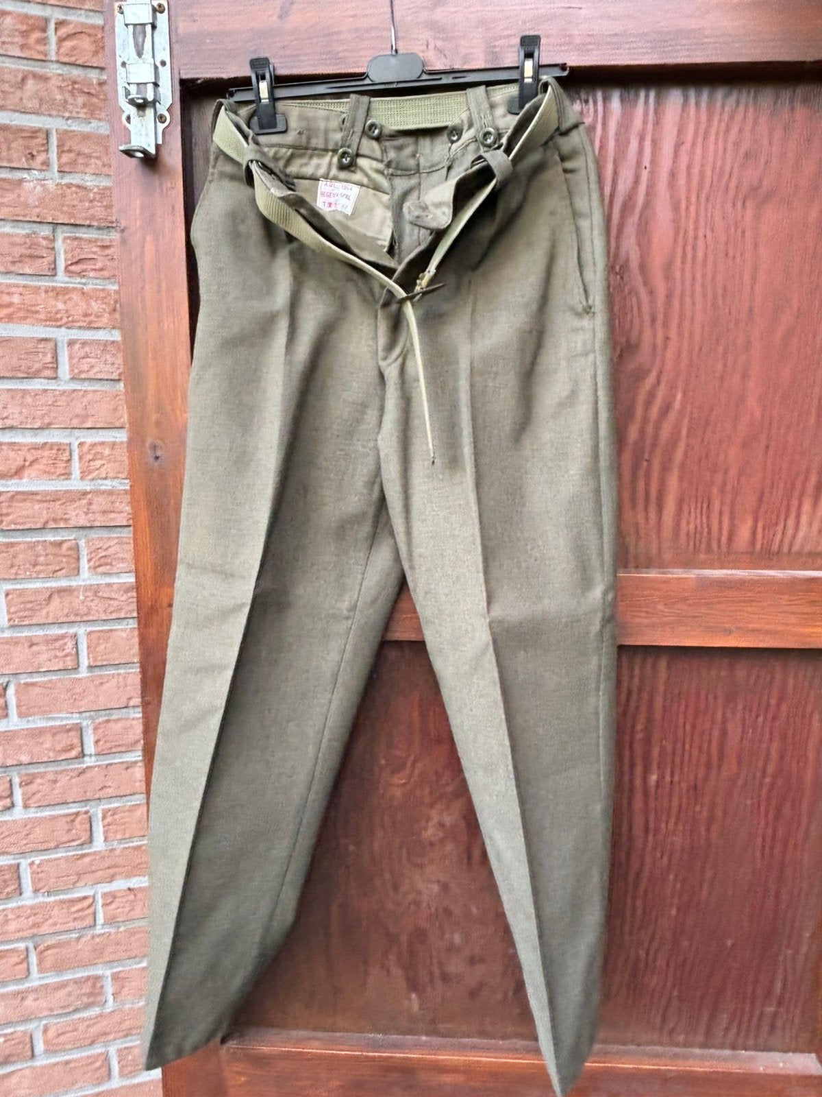 Groene legerbroek, militaire dienst 1964, Ophalen, Zo goed als nieuw