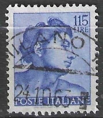 Italie 1961 - Yvert 840 - Œuvres de Michel-Ange (ST), Envoi, Affranchi