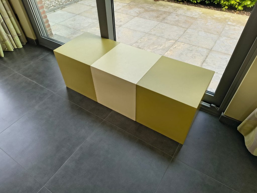 3 x salontafel kubussen, Ophalen, Zo goed als nieuw, Hout