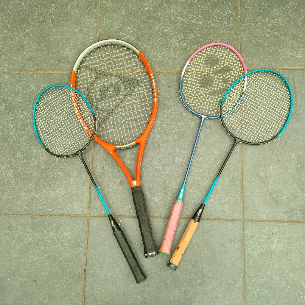 Tennisracket en badminton, Sport en Fitness, Ophalen, Gebruikt
