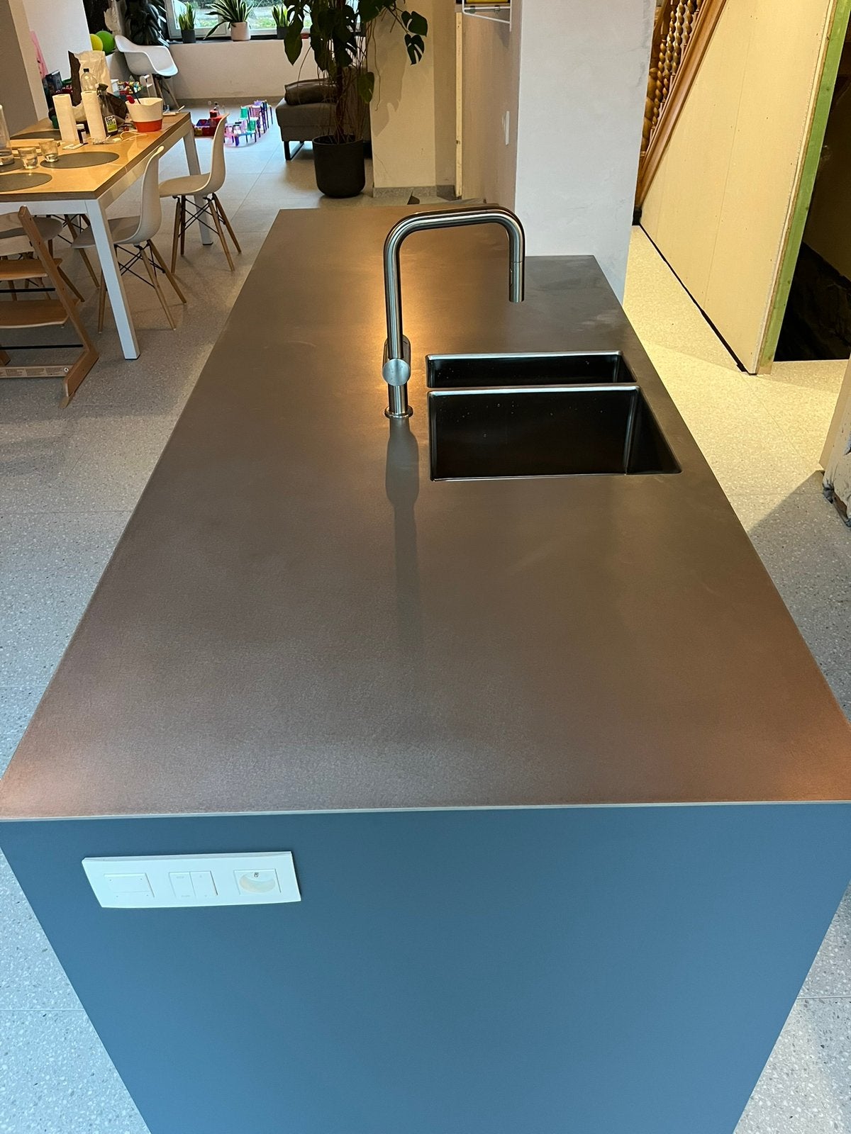 Inox Keukenwerkblad eiland en wand, Ophalen, Zo goed als nieuw