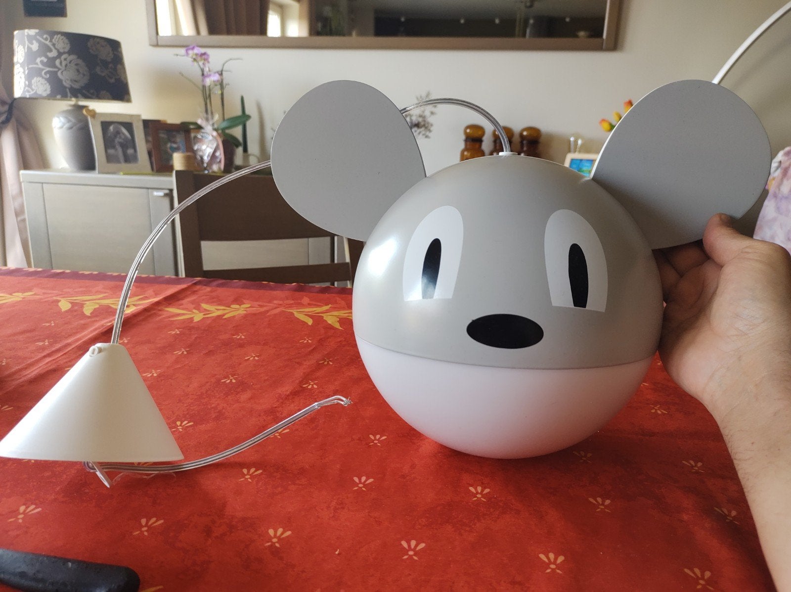 Kinderkamer hanglamp muis, Ophalen, Zo goed als nieuw, Ophangbaar, Grijs