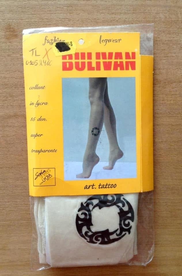 Collants vintage Bulivan effet Tatouage Tribal NEUF, Neuf, Enlèvement ou Envoi, Taille 40/42 (M), Bulivan