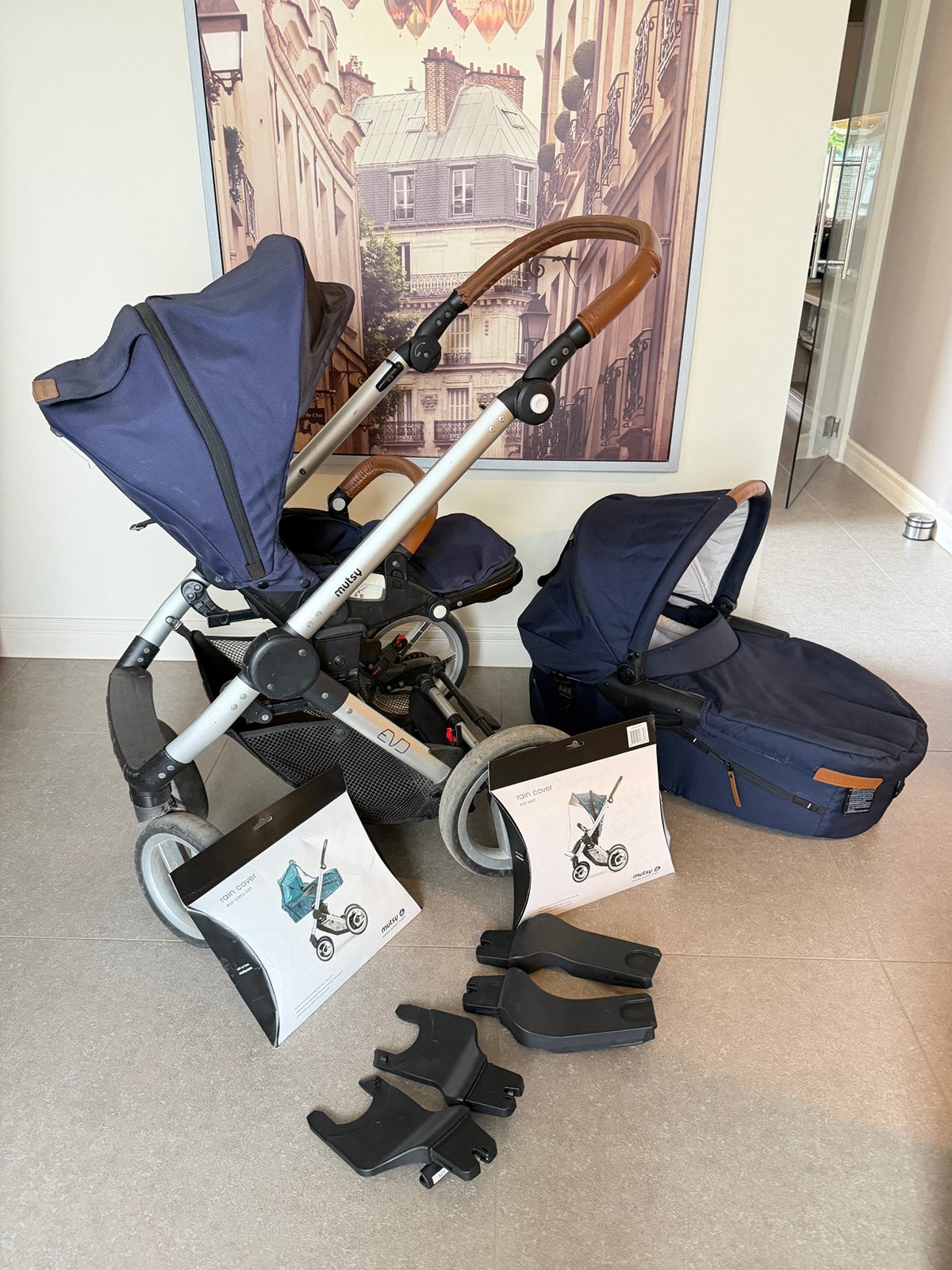 Mutsy Evo buggy 2 in 1, Gebruikt, Met reiswieg, Mutsy, Ophalen