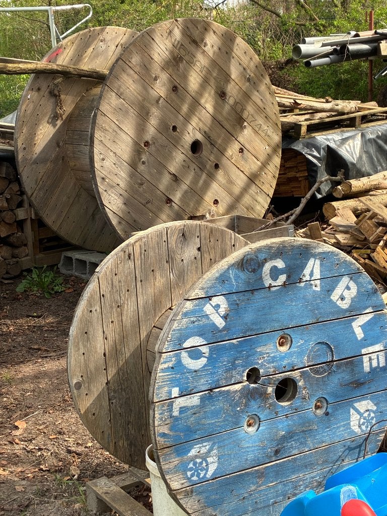 houten bobijn, Enlèvement, Utilisé