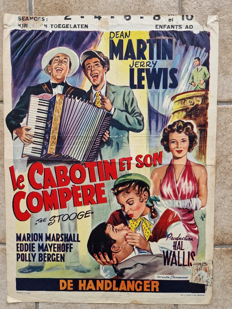 filmaffiche Dean Martin The Stooge 1951 filmposter, Collections, Enlèvement ou Envoi, Rectangulaire vertical, A1 jusqu'à A3, Utilisé