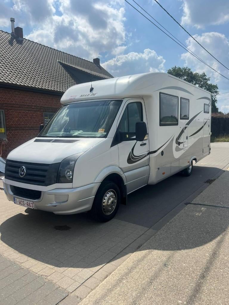 VW Crafter 5 ton campingcar Maes 2014, Caravanes & Camping, Camping-cars, Jusqu'à 4, 6 à 7 mètres, Toilette à cassette, Marchepied électrique