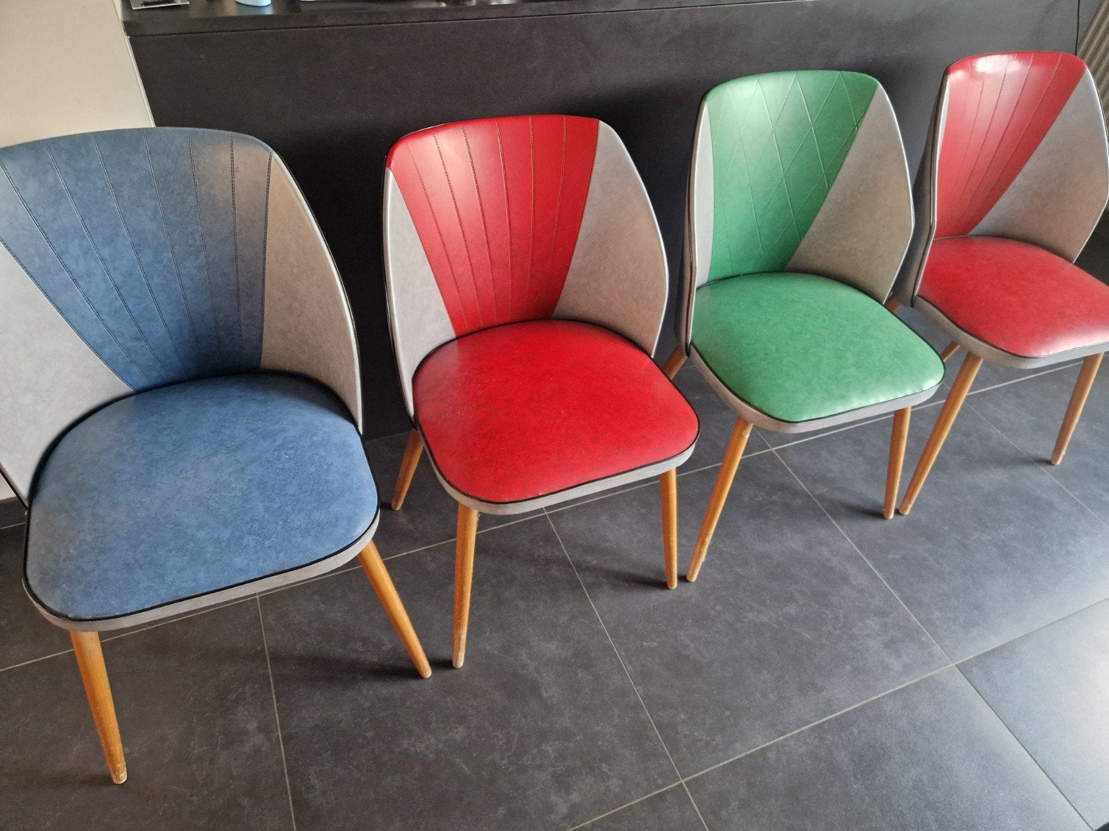 4 retro stoelen, Ophalen