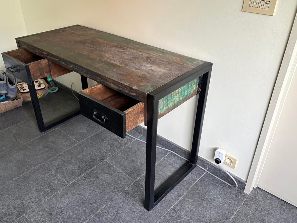 Bureau/table murale en bois d'échafaudage tendance, Enlèvement ou Envoi, Comme neuf, Bois