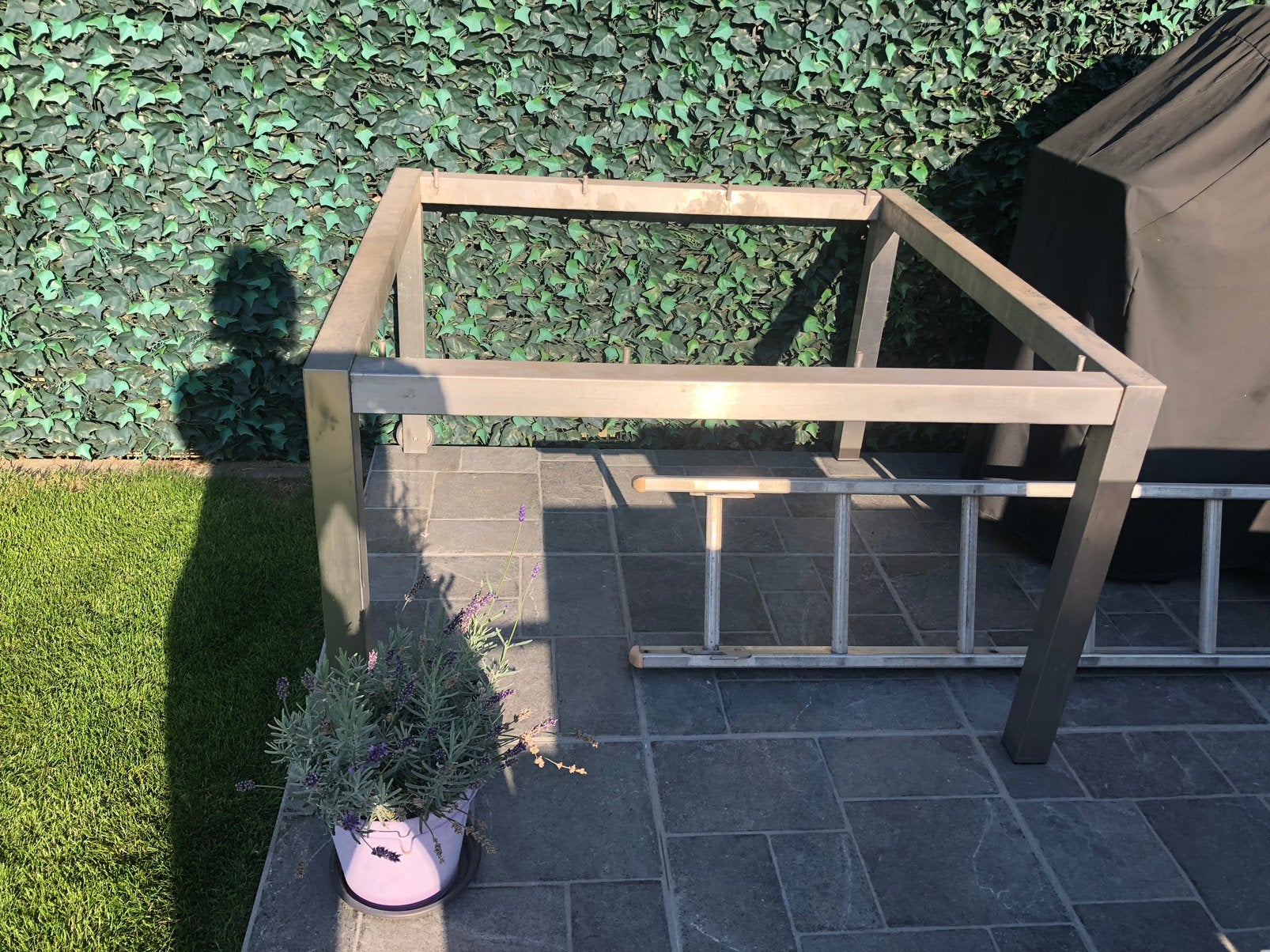 Onderstel tuintafel alu, Jardin & Terrasse, Bancs de jardin, Enlèvement, Comme neuf, Aluminium