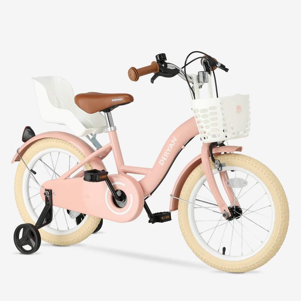 DERYAN Zoey Kinderfiets 16 inch 4-8 Jaar Roze - Zijwieltjes, Enlèvement ou Envoi, Comme neuf