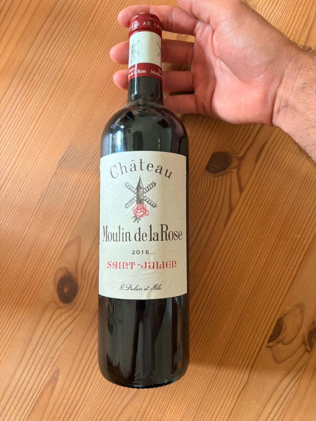 Château Moulin de La Rose St. Julien 2016 - rode wijn, Collections, Vins, Enlèvement ou Envoi, Comme neuf, Vin rouge