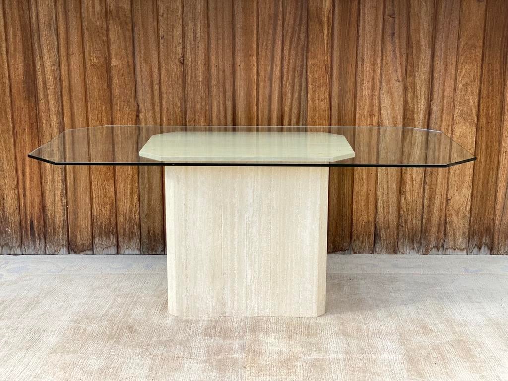 Vintage travertine eetkamertafel, Enlèvement