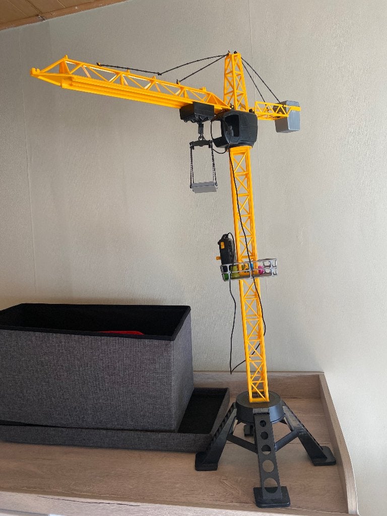 Dickie Toys - Giant Constructie Kraan, Ophalen, Zo goed als nieuw, Afstandsbediening