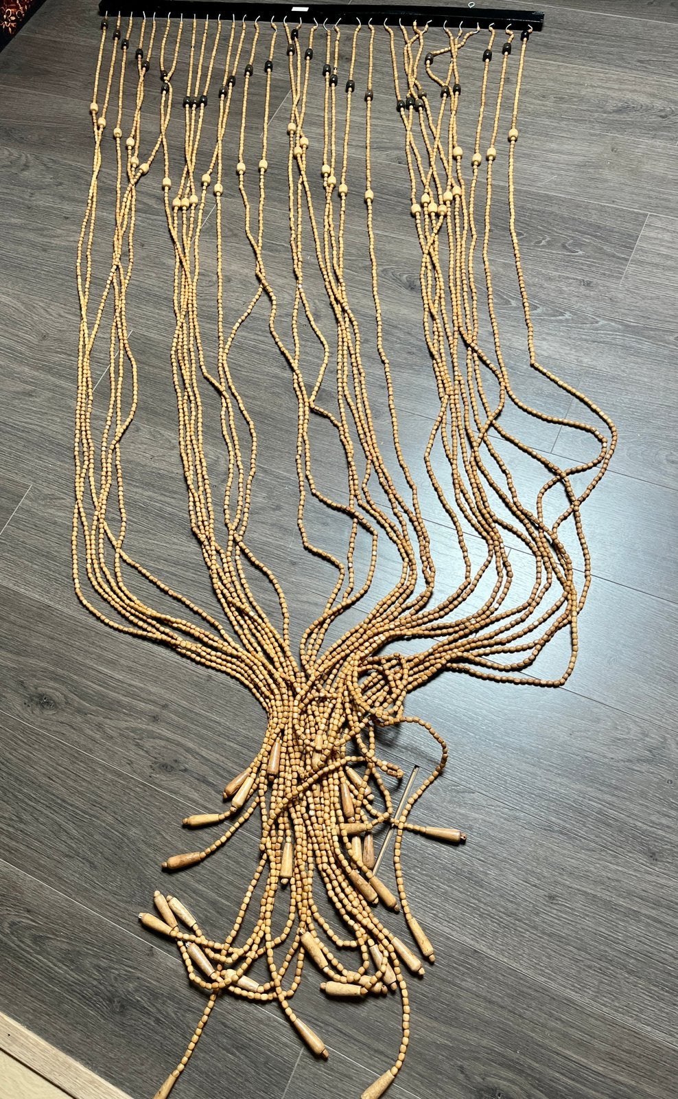 Rideau de perles en bois, 90 cm, Comme neuf, 200 cm, Enlèvement
