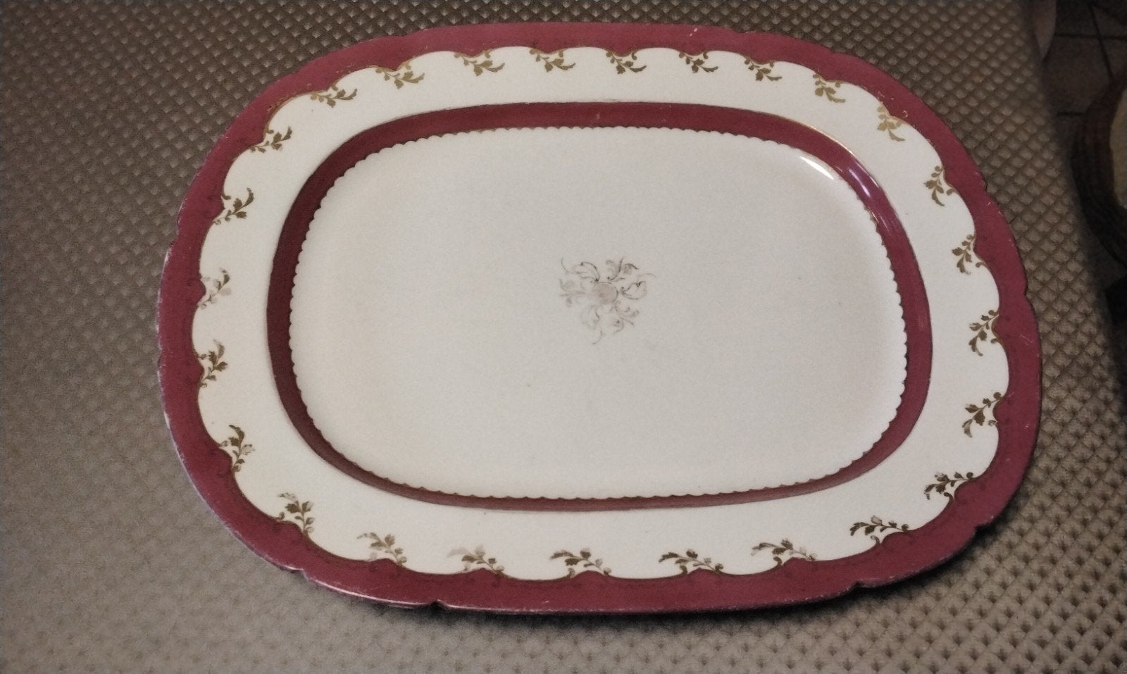 Antieke vintage ovale serveerschaal van Aijnsley model 8013, Ophalen of Verzenden