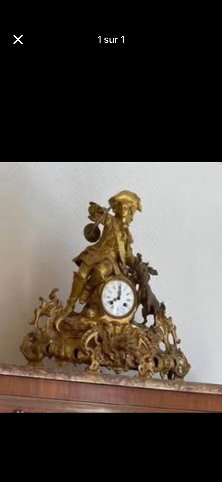 Pendule horloge a remonter en bronze, Antiquités & Art, Enlèvement