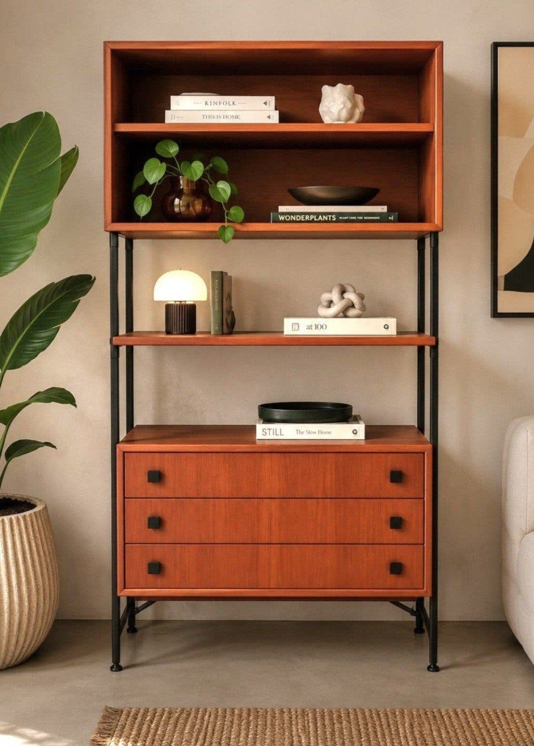 Een knap vintage wall unit wandkast van Mdk ( Belgisch), Maison & Meubles, Armoires | Armoires murales, Enlèvement