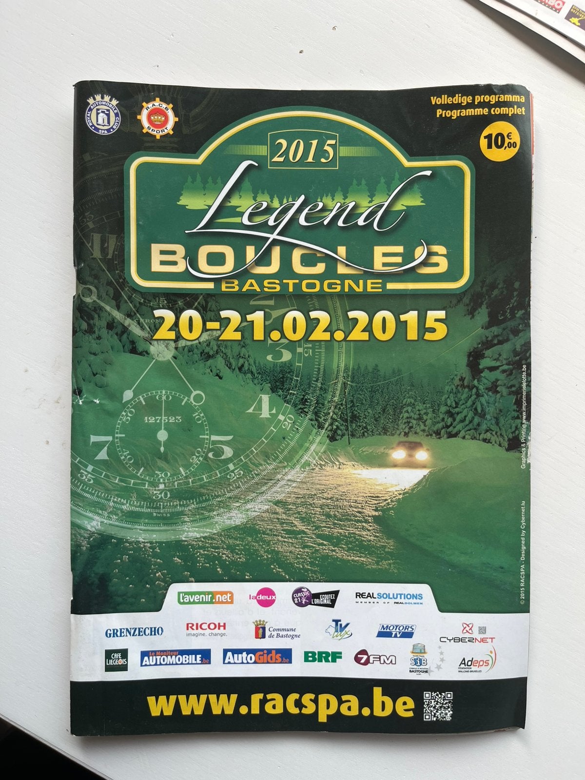 Programma Legend Boucles Bastogne 2015, Ophalen of Verzenden, Gelezen