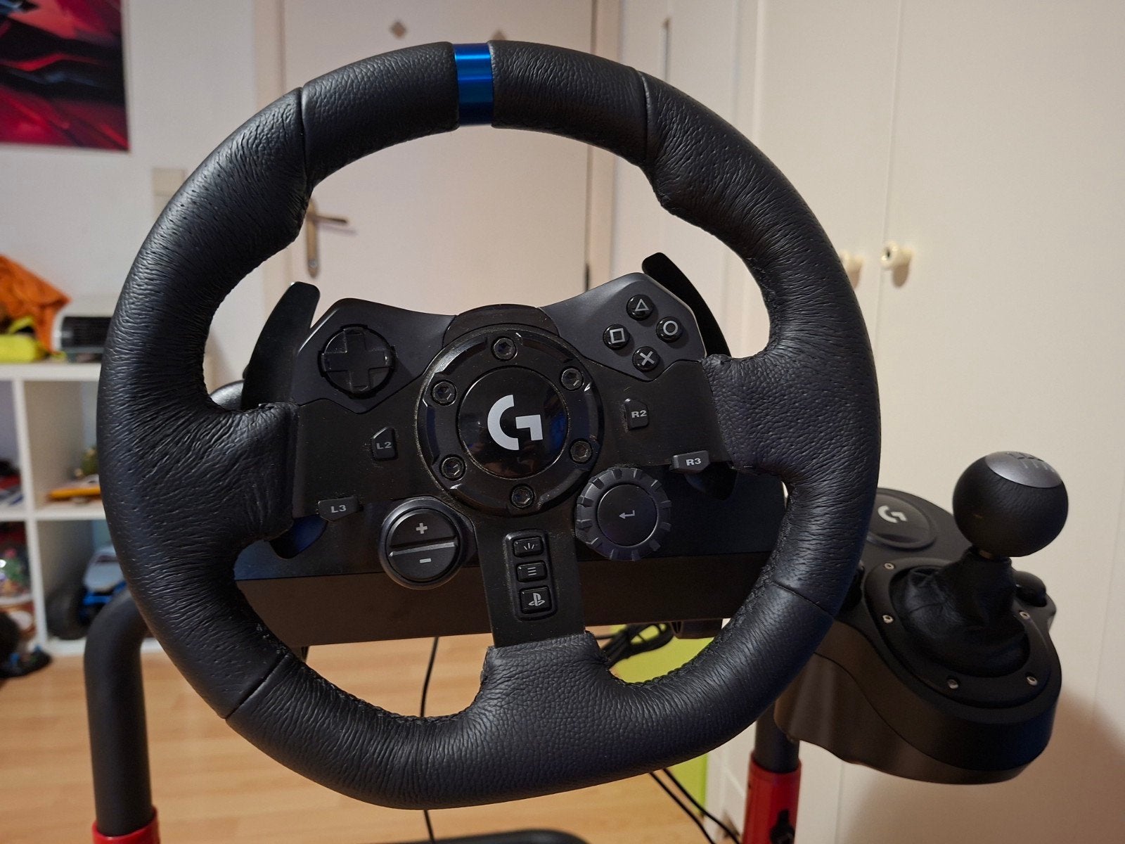 Logitech G923  Racestuur + Shifter & Stand, Games en Spelcomputers, Logitech, Ophalen, PC, Racestuur