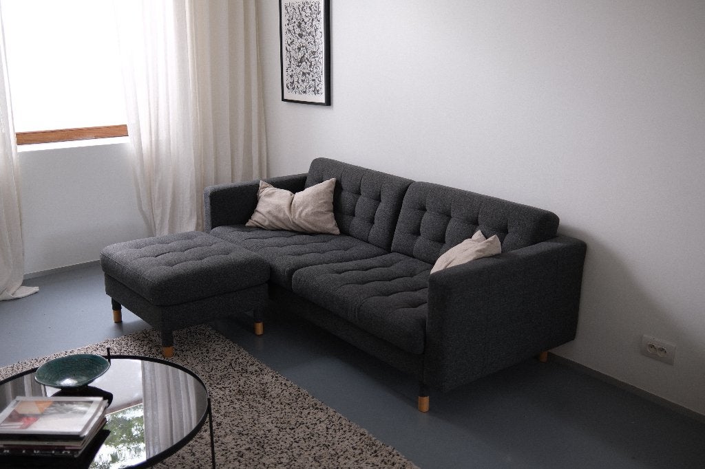 IKEA zetel Landskrona, donkergrijs, 3-zit, 200 à 250 cm, Banc droit, Enlèvement, Utilisé