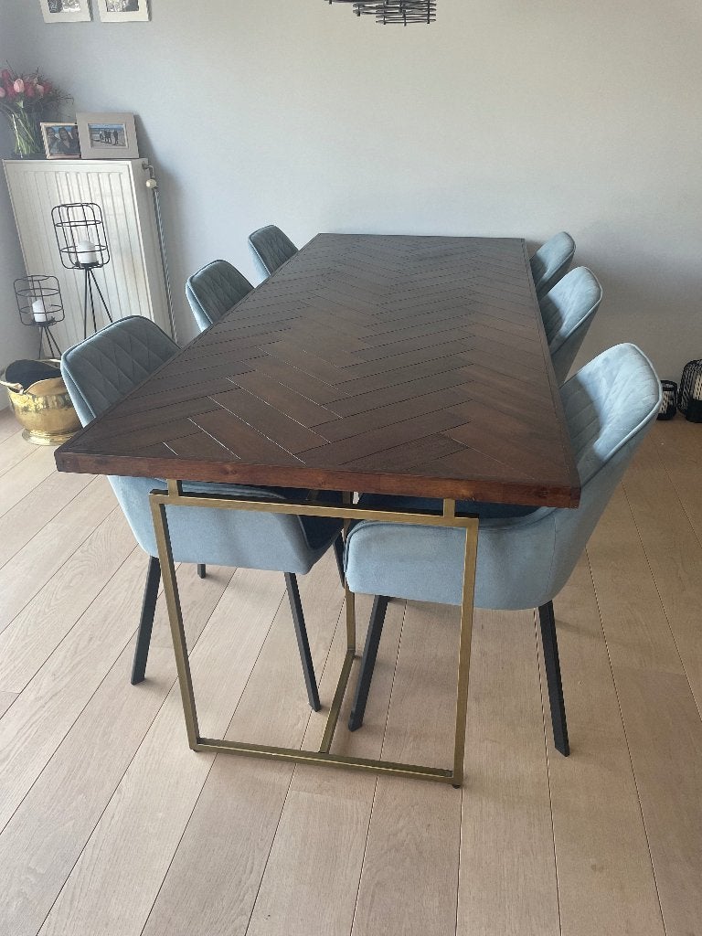 Eettafel hout, Ophalen, 200 cm of meer, 50 tot 100 cm, Zo goed als nieuw