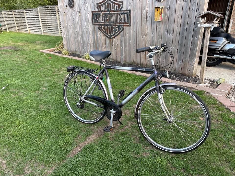 Herenfiets, Fietsen en Brommers, Gebruikt, Velgrem, Versnellingen, Ophalen