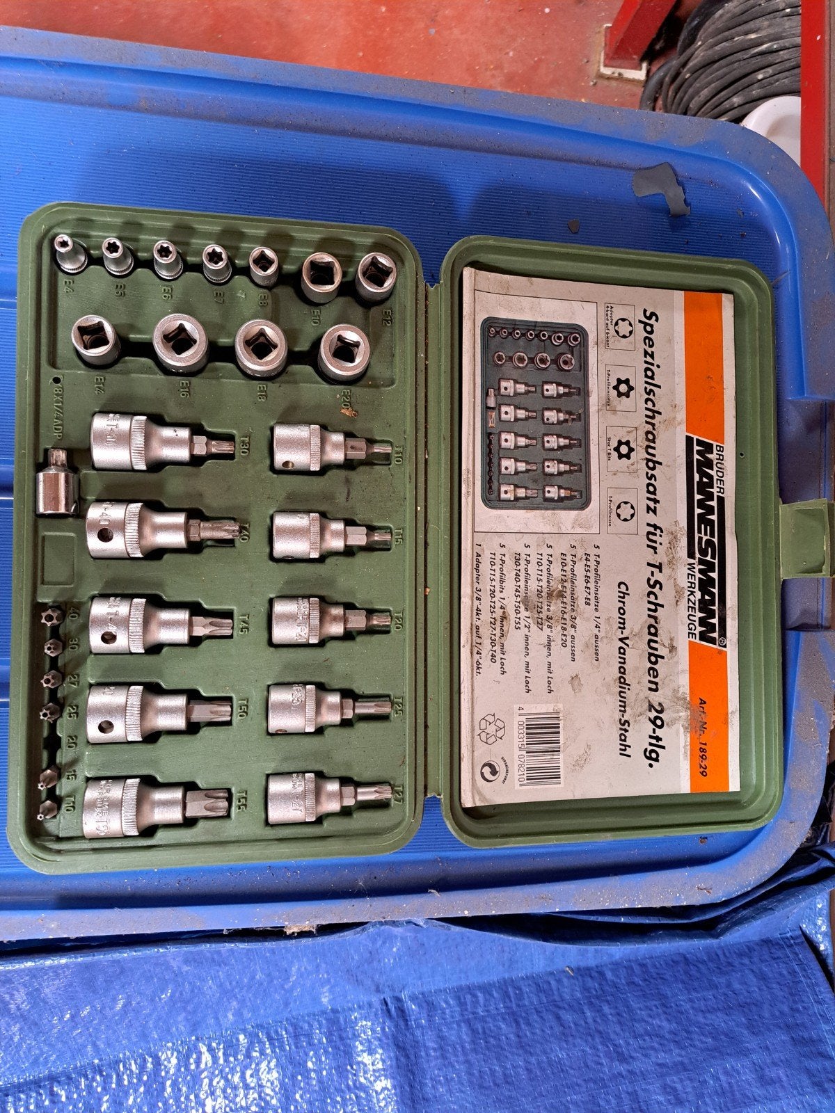 doppenset mannesheim, Bricolage & Construction, Outillage | Outillage à main, Enlèvement, Utilisé, Jeu d'outils, Autres marques