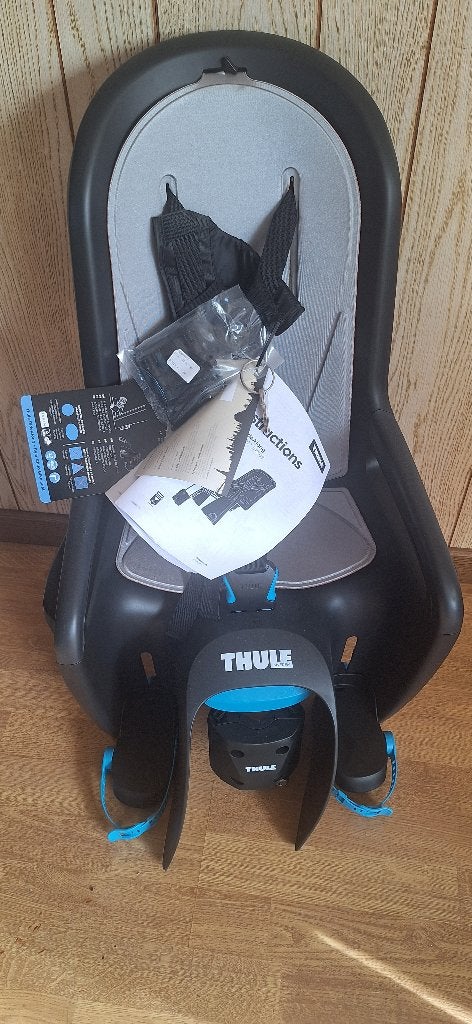 Fietsstoel Thule (nooit gebruikt), Fietsen en Brommers, Ophalen, Achterzitje, Voetsteuntjes, Thule Ride Along