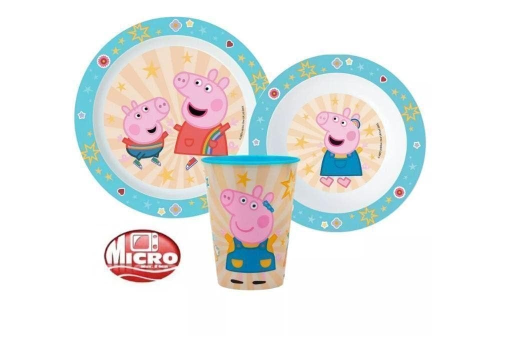 Peppa Pig Kinderservies met Beker - Magnetron - Eetset, Kinderen en Baby's, Ophalen of Verzenden, Nieuw