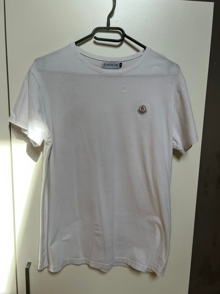 Witte Tschirt Moncler, Kleding | Heren, T-shirts, Ophalen of Verzenden, Gedragen, Maat 48/50 (M), Wit