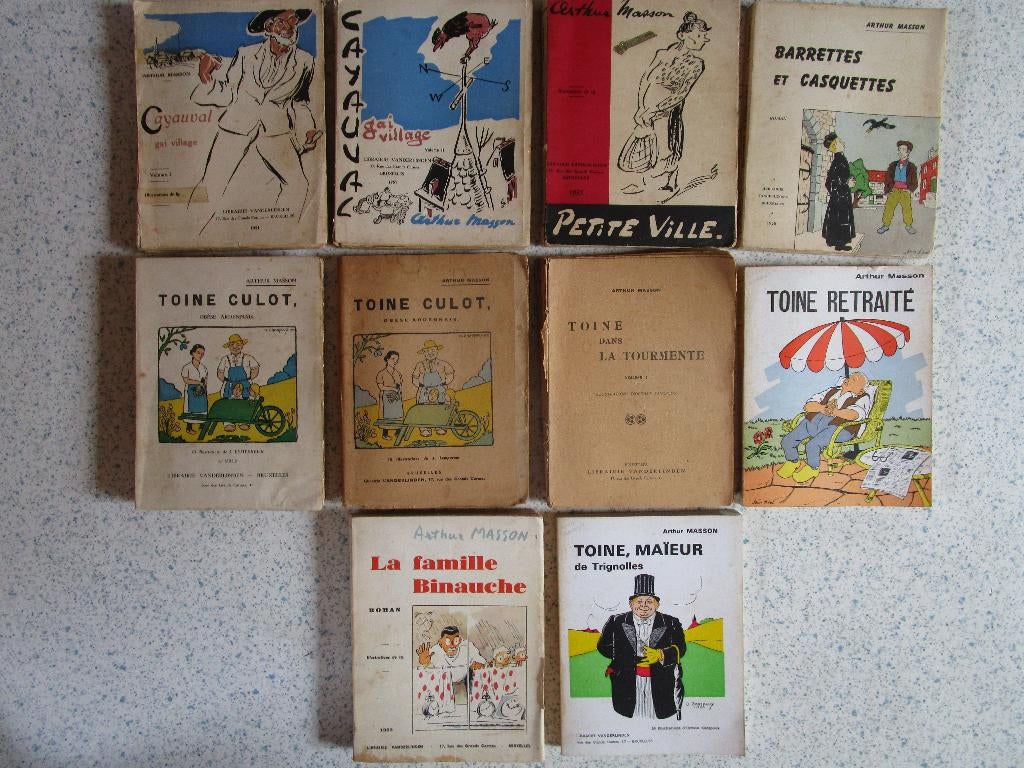 10 Livres d'Arthur MASSON., Enlèvement, Utilisé