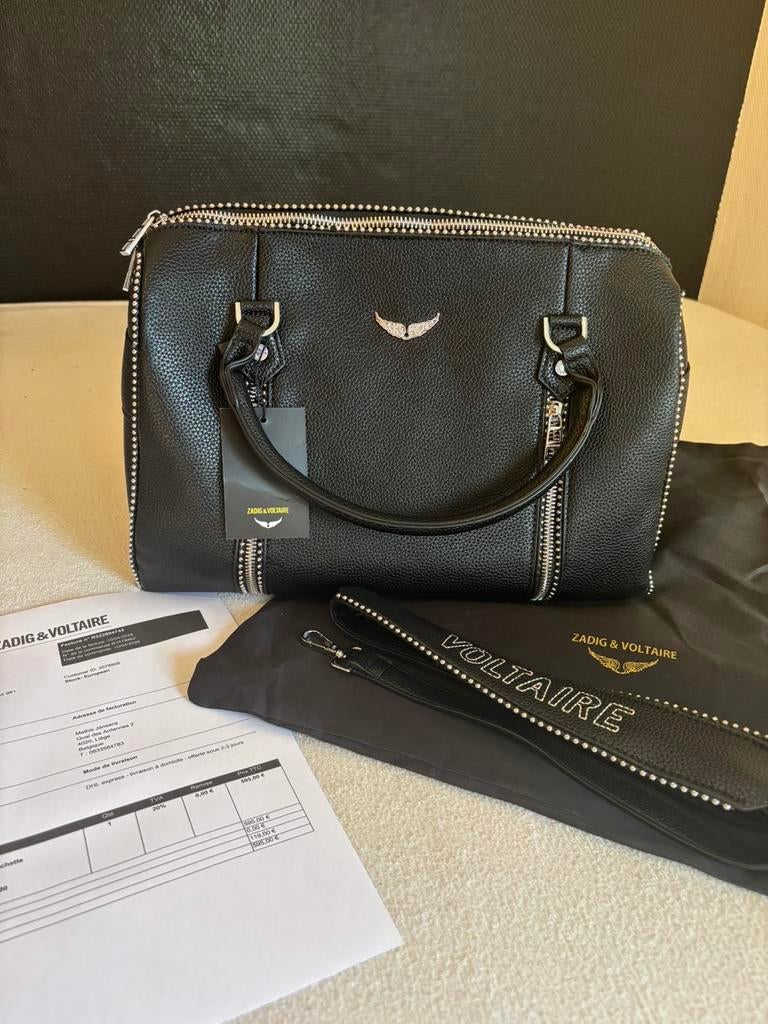 Sac Zadig & Voltaire Sunny – Noir – Neuf avec étiquette, Enlèvement ou Envoi, Comme neuf, Noir, Sac à main