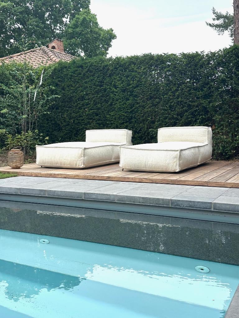 Roolf living silky loungechair 2 stuks, Ophalen, Gebruikt