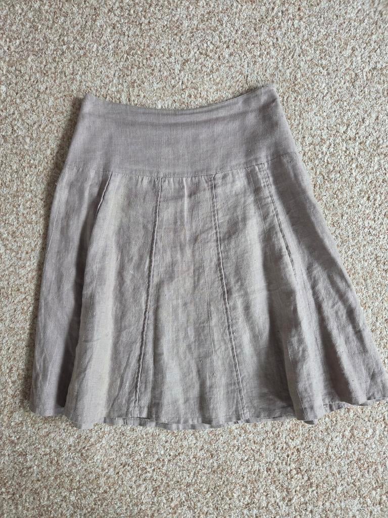 Linnen rok Cassis collection, Kleding | Dames, Ophalen, Maat 36 (S), Beige