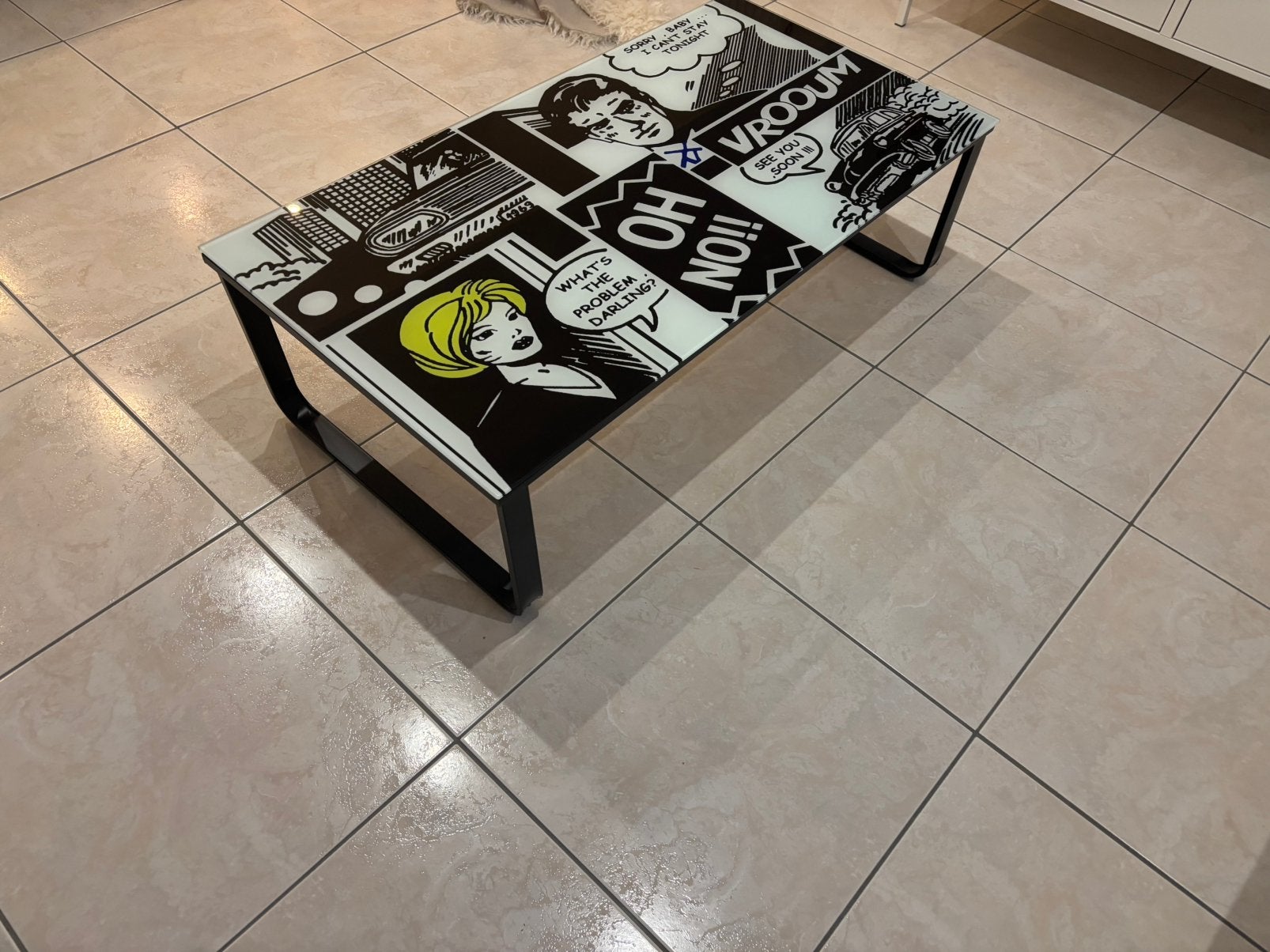 table basse, Enlèvement, Comme neuf, Verre, Moderne