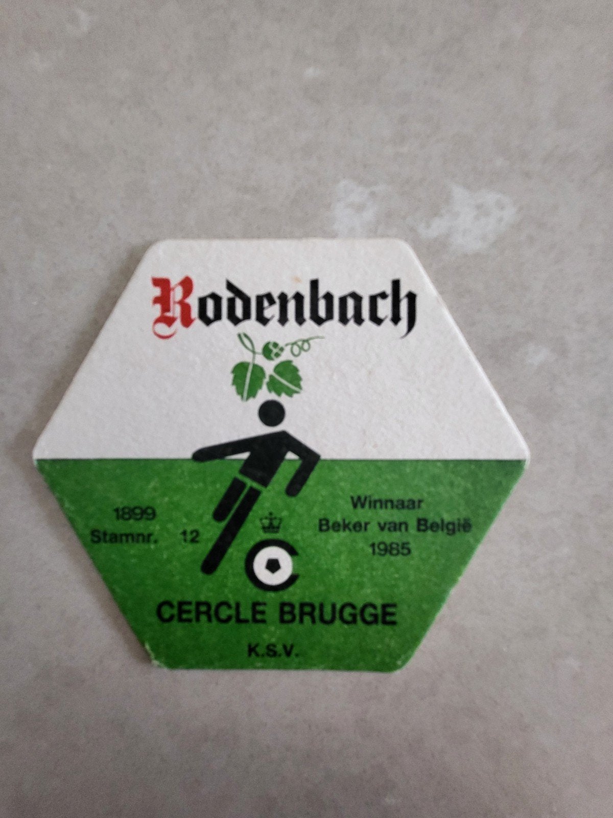 Rodenbach bierviltje Cercle Brugge, Verzamelen, Ophalen of Verzenden, Gebruikt, Viltje(s), Overige merken