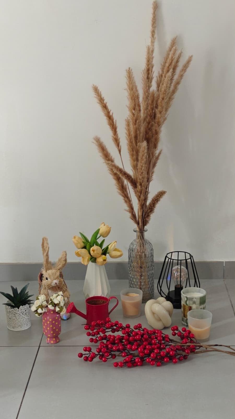 Gezellig decoratiepakket / (vazen, lamp, kaarsen), Ophalen, Zo goed als nieuw