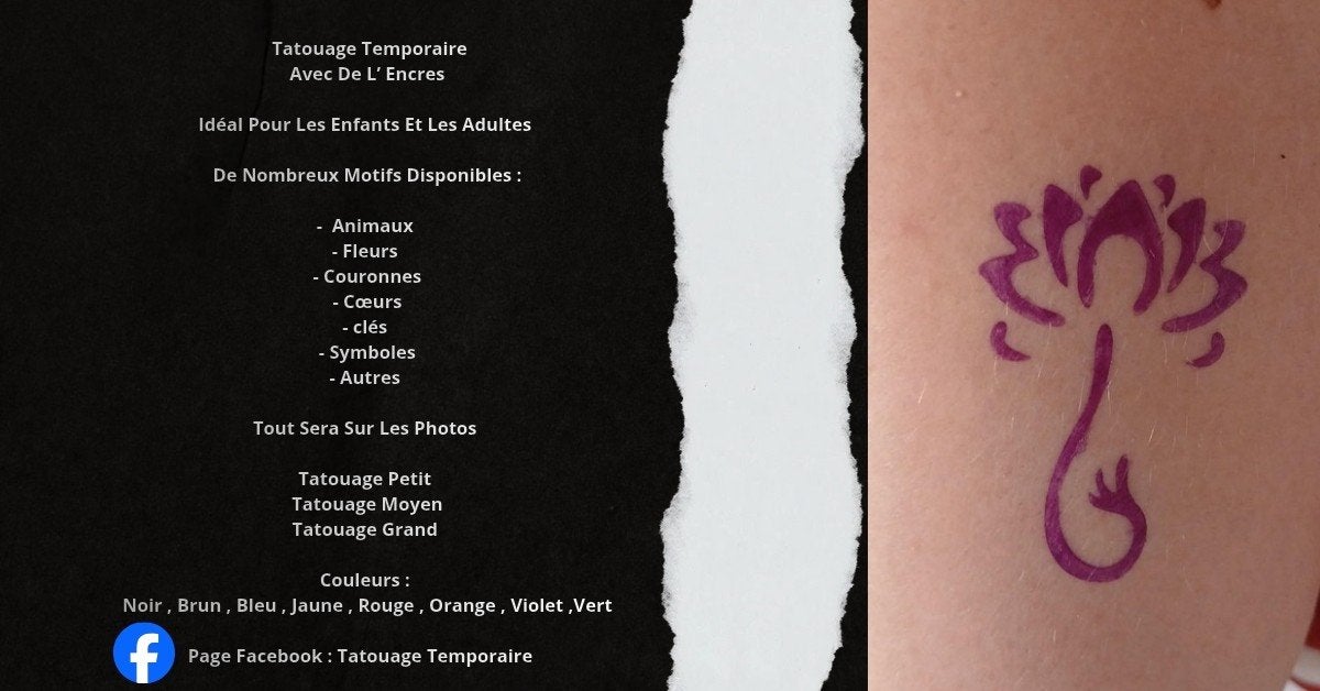 Tatouage Temporaire Avec De L’Encre, Enlèvement, Neuf